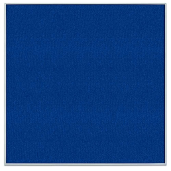 United Visual Products Corkboard, Fabric, Black, 1 Door, 36 x 36" UV302-BLACK-MEDGRY - main